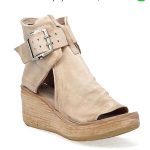 NWT! ON SALE!!!gorgeous A.S.98 handmade, leather wedge sandals!!!
